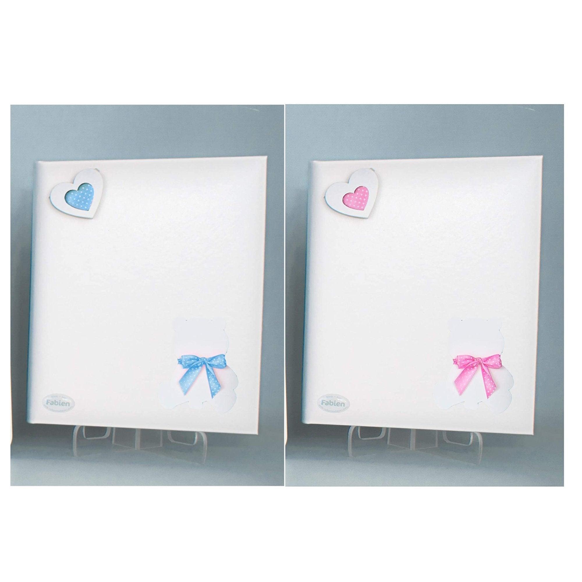 Diario Prima Infanzia con Applicazione Orso Cuffia e Nastro Colorato Linea Ribbon Regali Nascita & Battesimo Albalu Bomboniere