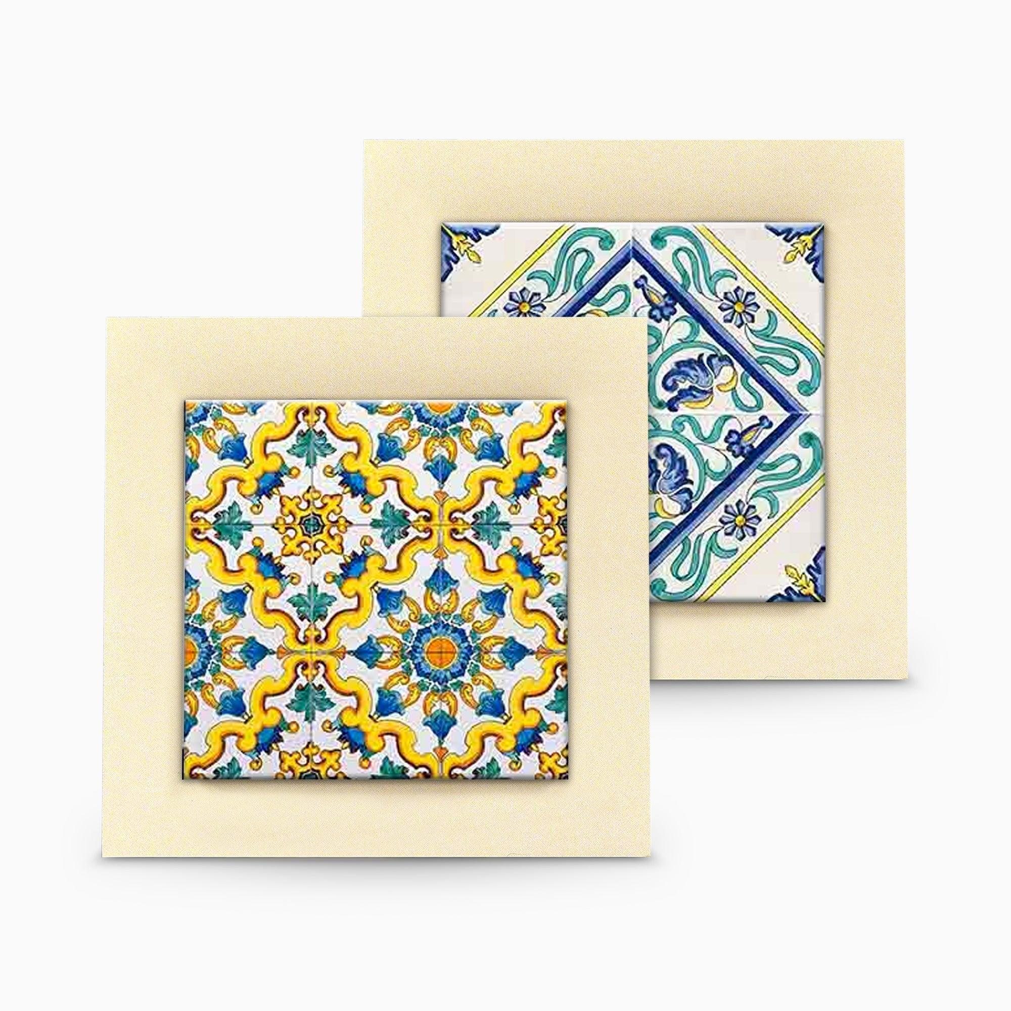 Bomboniera Icona Decorato Maioliche Colorate da Appoggio Quadretti Albalu Bomboniere