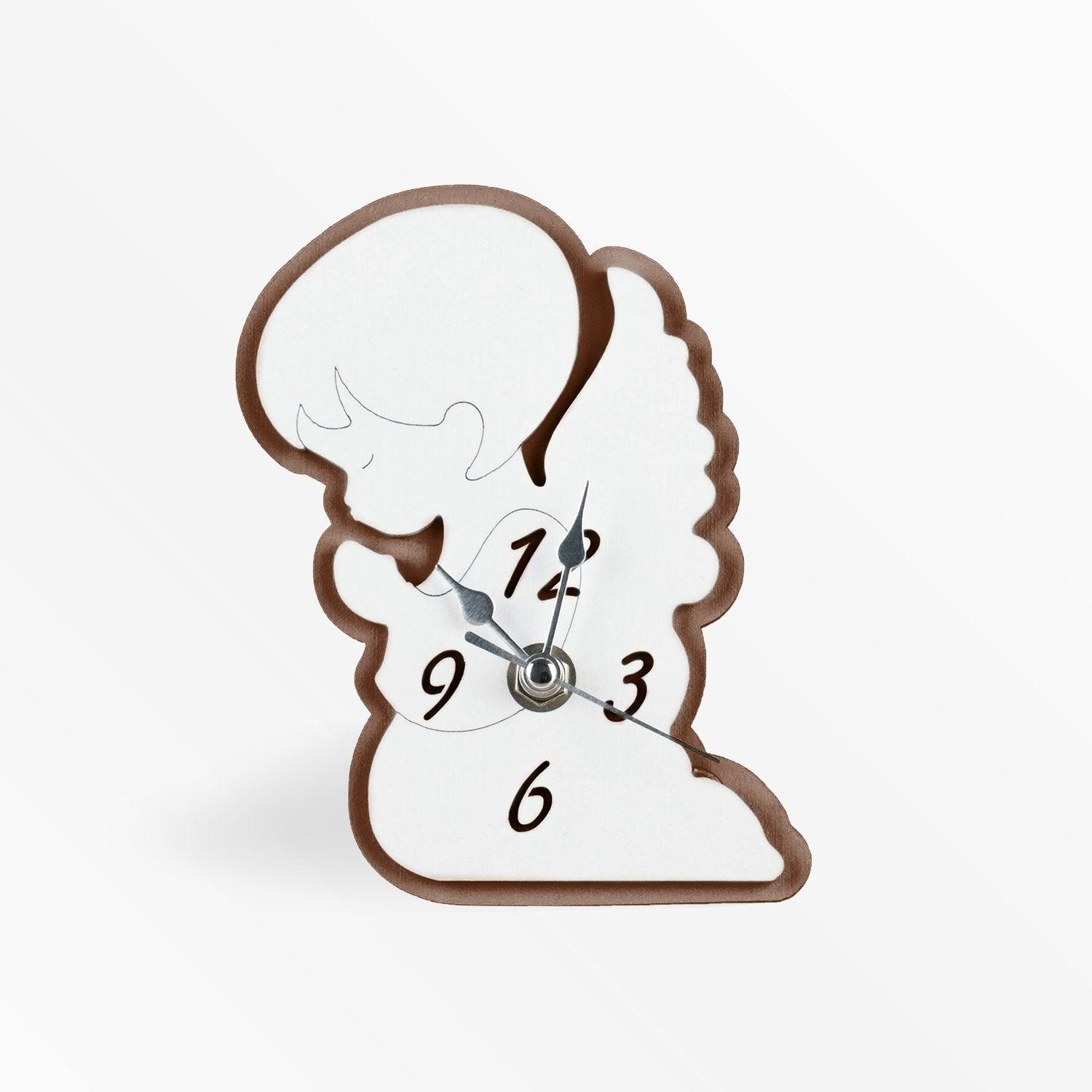 Bomboniera Orologio Bimbo Angioletto che prega in Legno Colorato