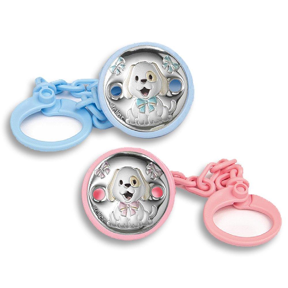 Pinza Ciuccio Cagnolino Bambino Bambina Regali Nascita & Battesimo Albalu Bomboniere