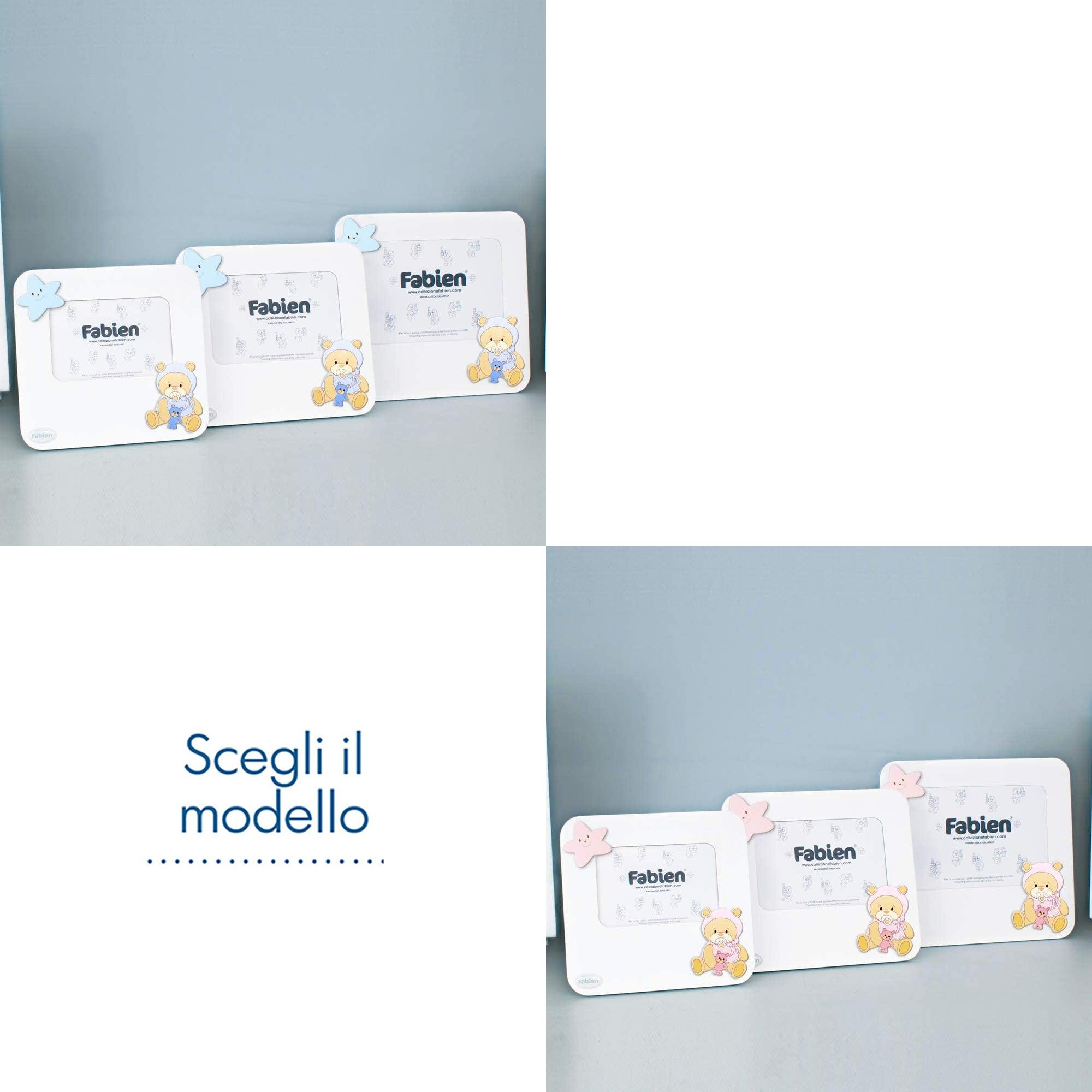 Portafoto Prima Infanzia Bianco Con Applicazione Orso Con Ciuccio In Legno Linea Bear Colorata Cornici Portafoto Albalu Bomboniere
