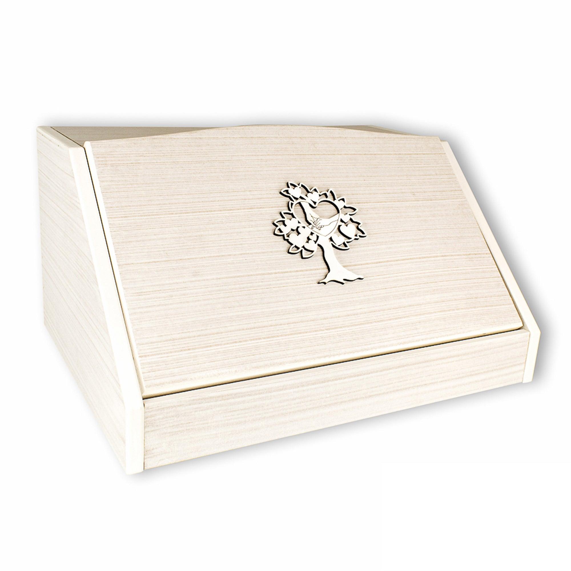 Portapane Legno Albero Vita Unione Coppia Unione misure 30x40x20 Originali e Utili Albalu Bomboniere