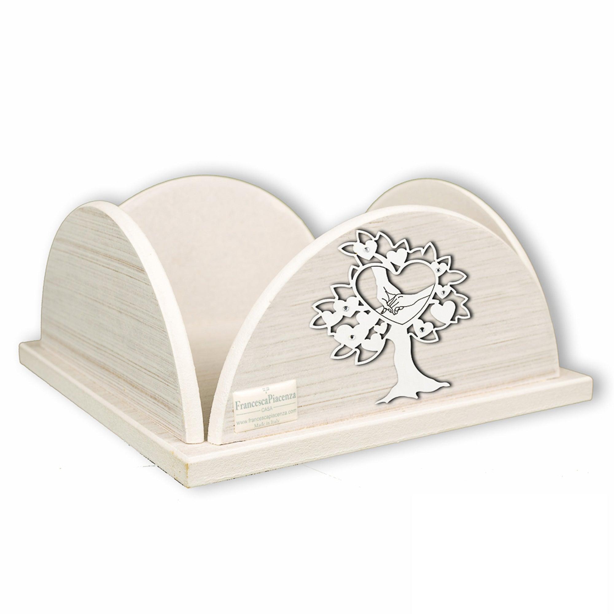 Portatovaglioli Legno Albero della Vita Casa Cucina misure 19x19x8,5 Originali e Utili Albalu Bomboniere