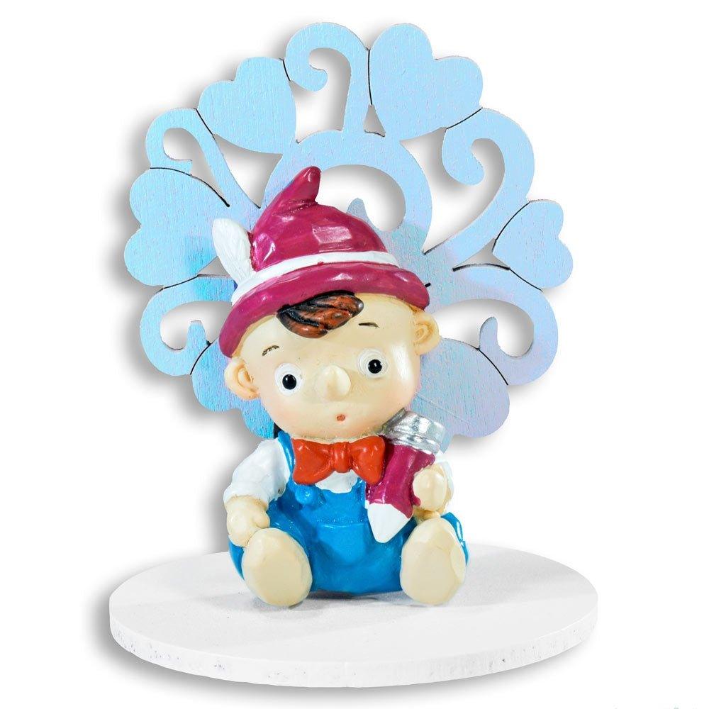 Pupazzo stile Pinocchio con Albero della Vita Celeste (Modelli Assortiti)  Albalu Bomboniere