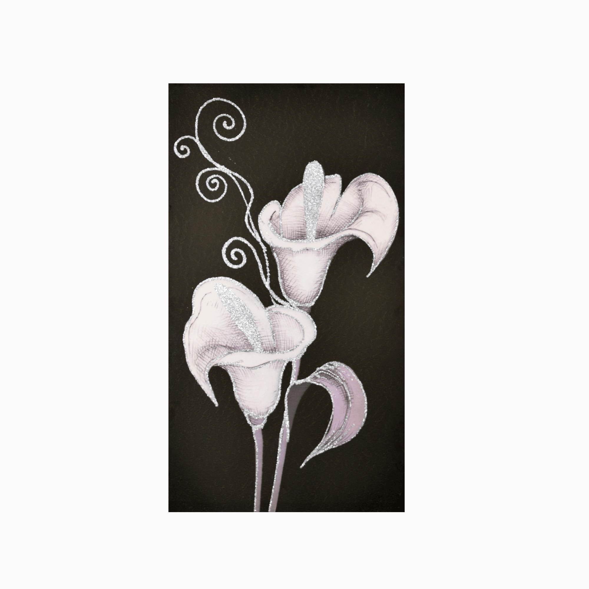 Quadro Calle panna con contorno Argento- Quadro 100% Made in Italy- Quadri in Tela Albalu Bomboniere