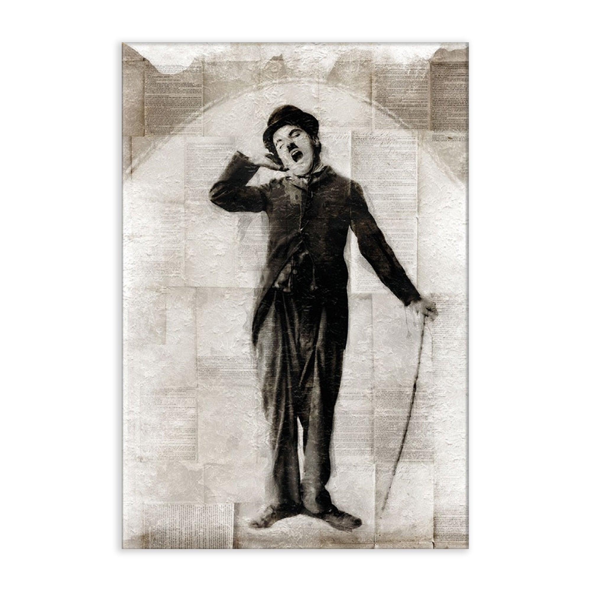 Quadro Charlie Chaplin Vintage Style Su Tela Quadri in Tela Albalu Bomboniere