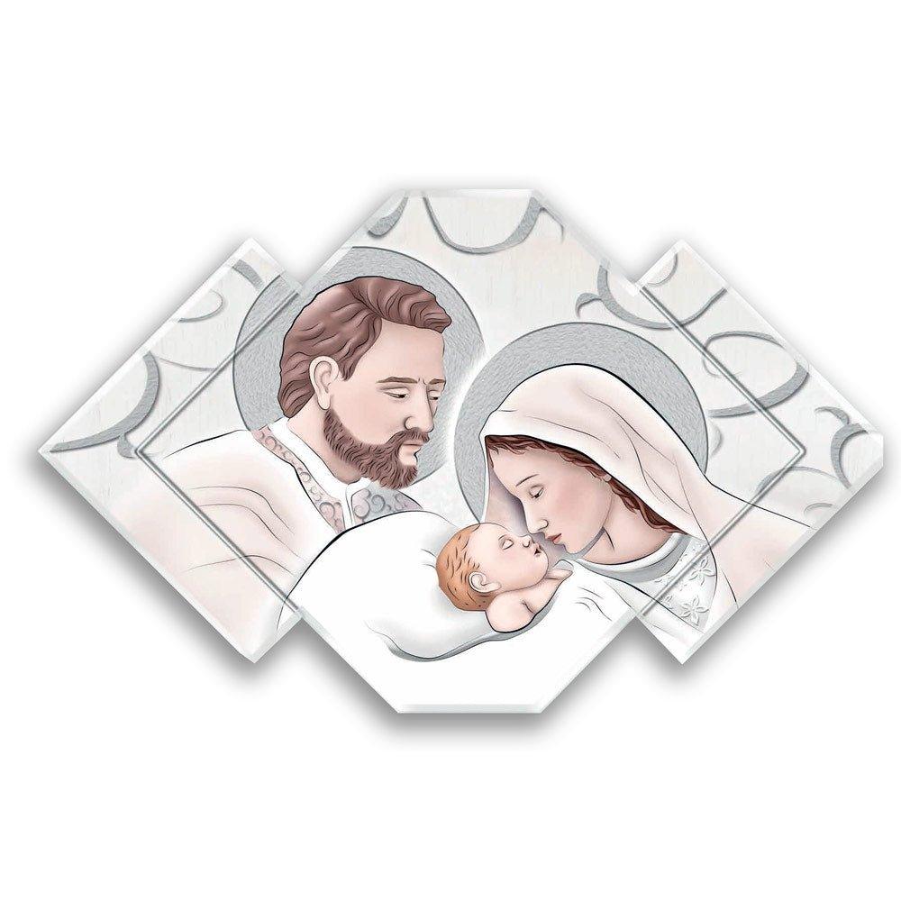 Quadro Legno Sacra Famiglia Rombo Quadri in Legno Albalu Bomboniere
