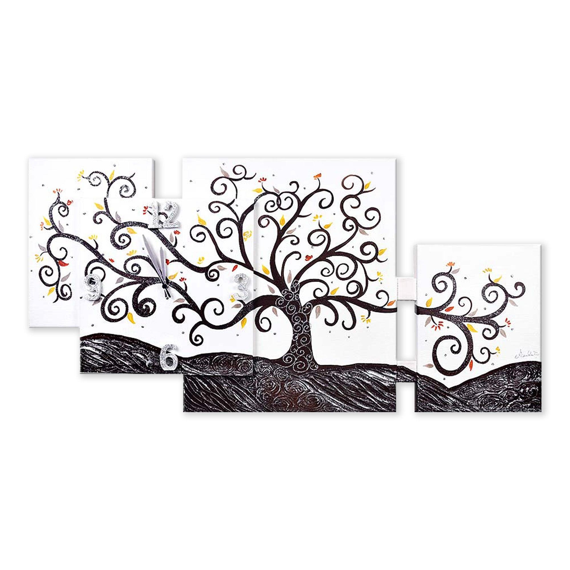 Quadro con Orologio Multipannello Albero della Vita Quadri con Orologio Albalu Bomboniere