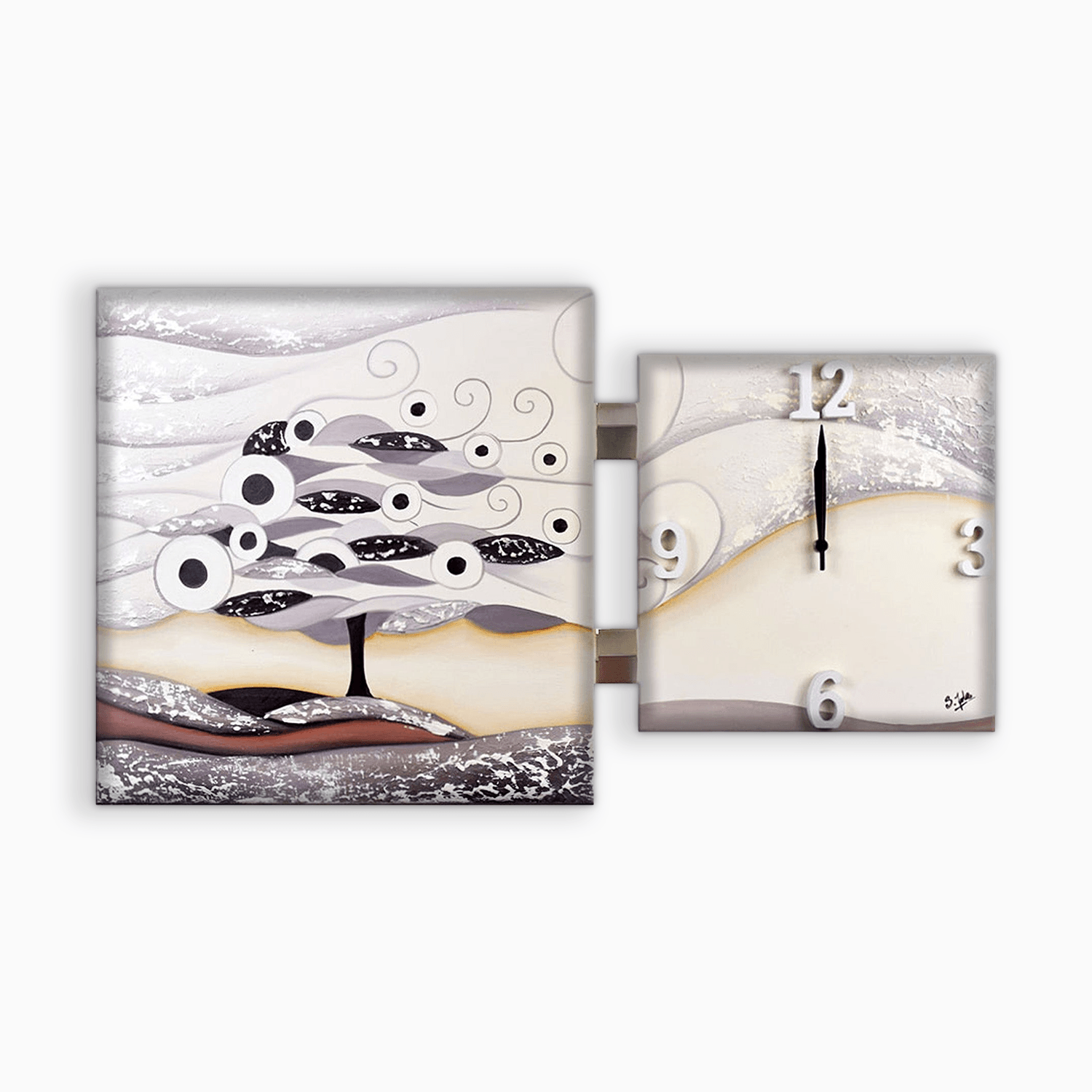 Quadro con Orologio Multipannello Albero della Vita Moderno Quadri con Orologio Albalu Bomboniere