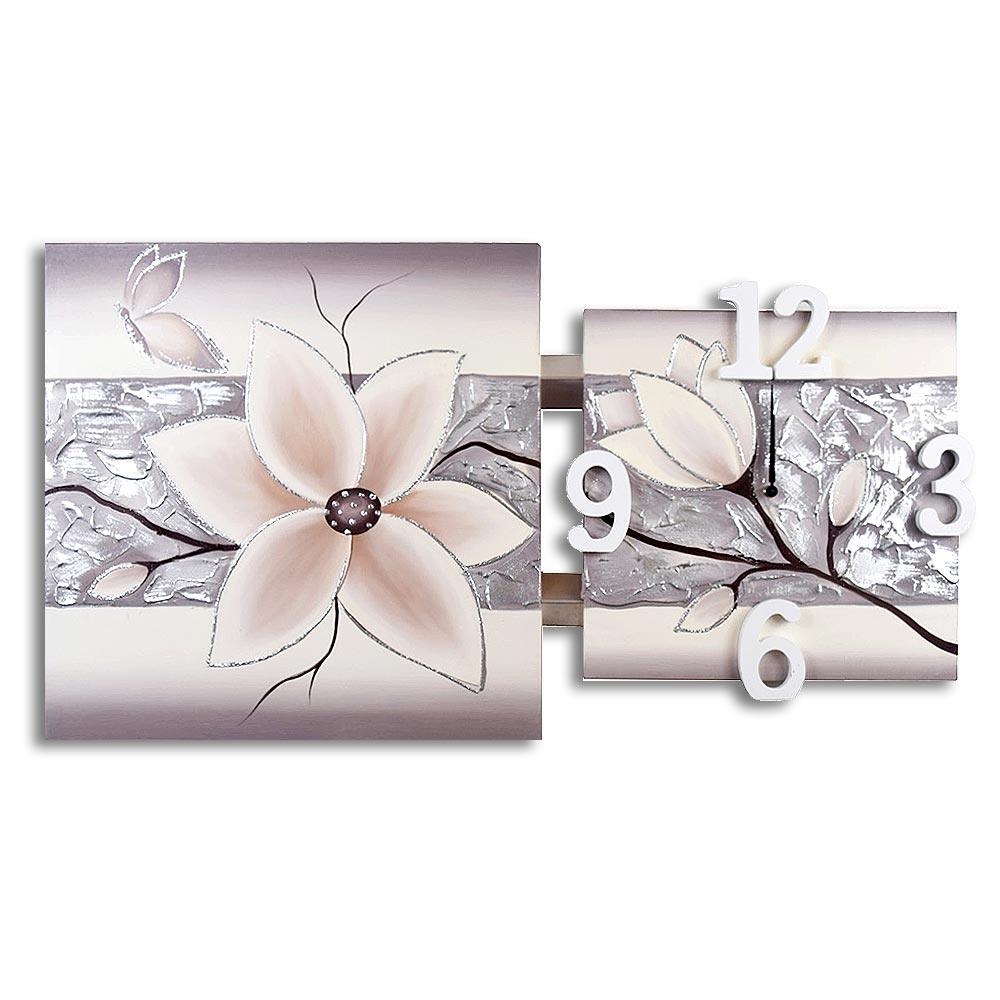 Quadro con Orologio Multipannello con Fiori Quadri con Orologio Albalu Bomboniere