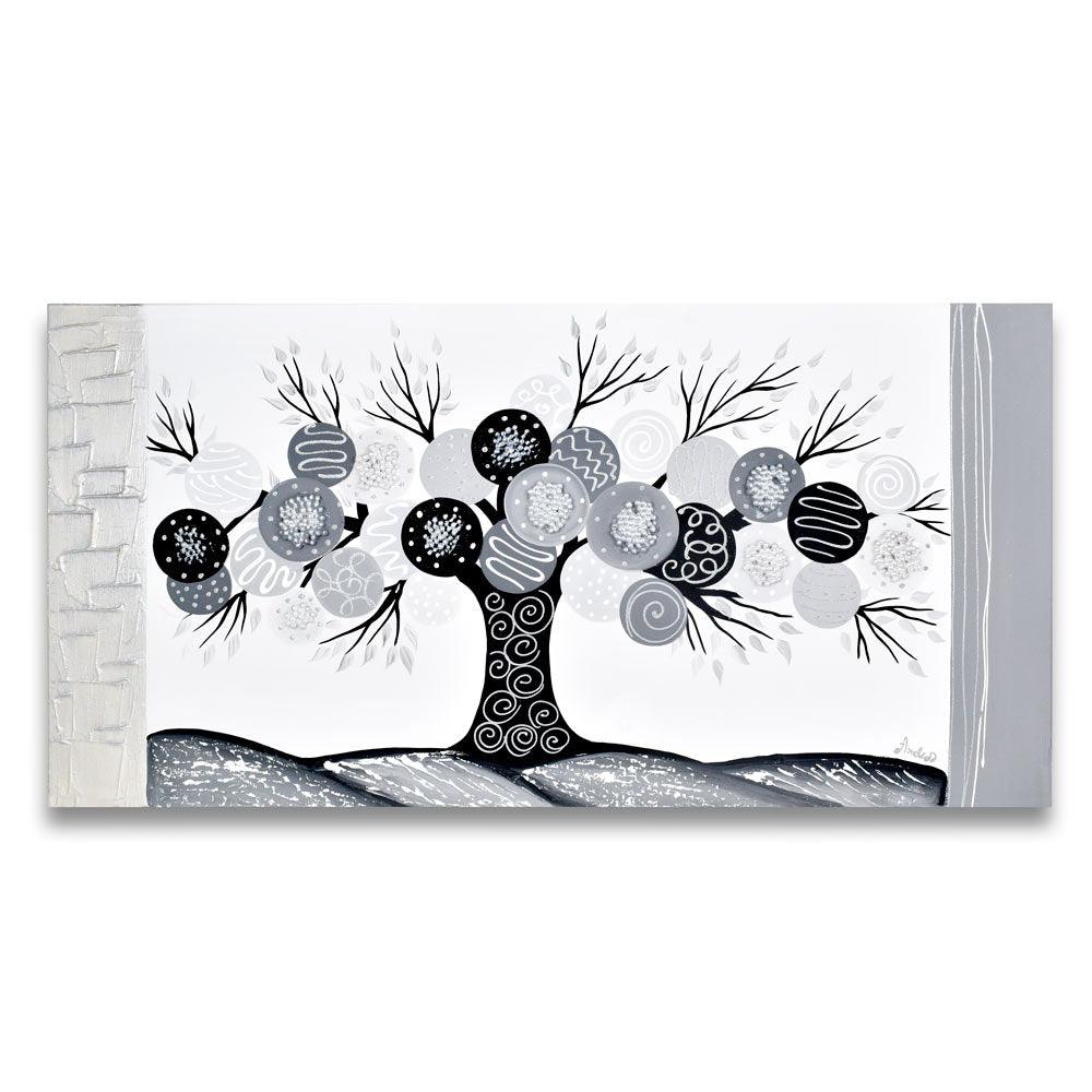 Quadro su Tela Albero della Vita  Grigio Quadri in Tela Albalu Bomboniere