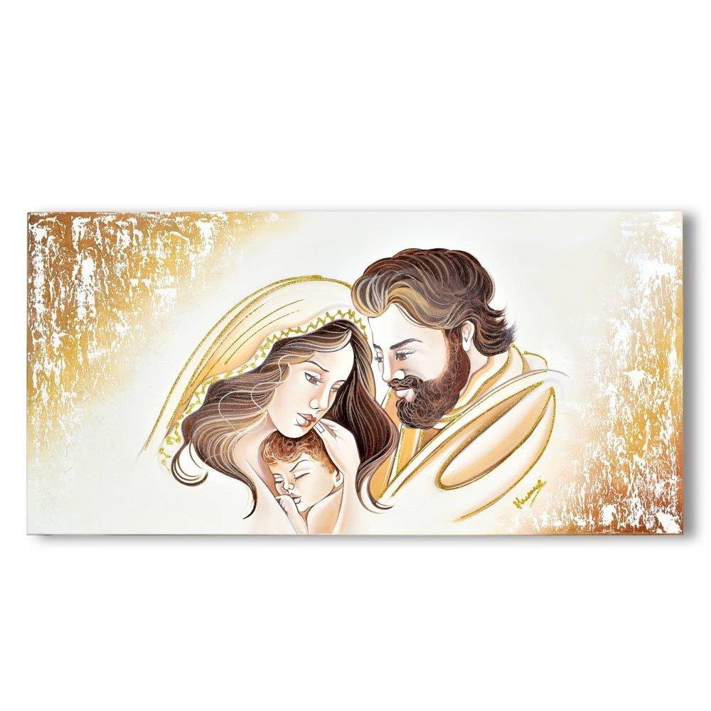Quadro su Tela Sacra Famiglia Oro Quadri in Tela Albalu Bomboniere