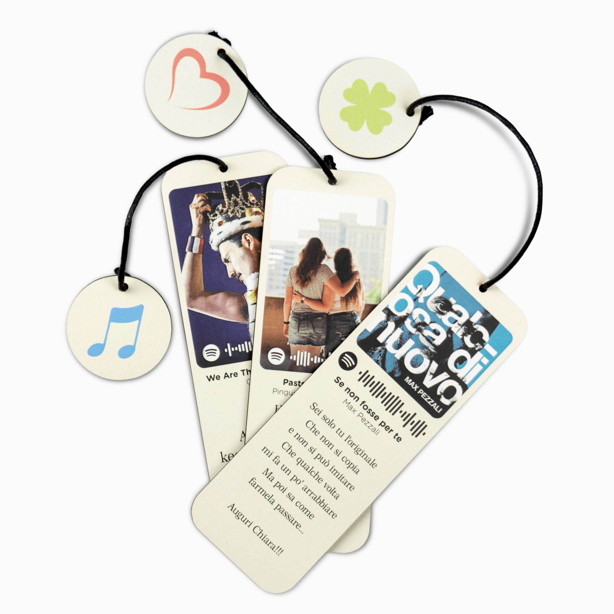 Segnalibro Regalo Personalizzabile Con Immagine Testo e Tag Spotify Scannerizzabile Segnalibri Albalu Bomboniere