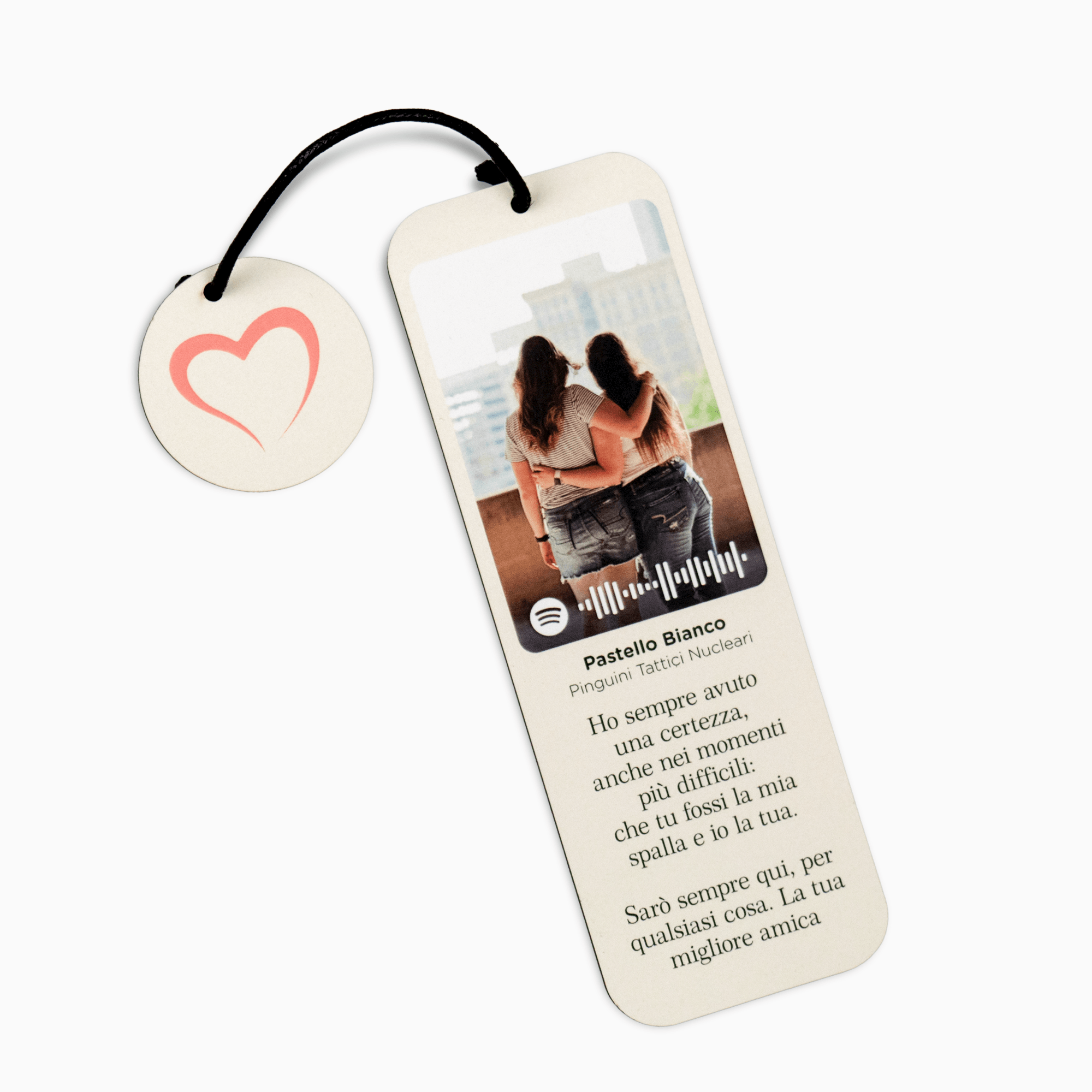 Segnalibro Regalo Personalizzabile Con Immagine Testo e Tag Spotify Scannerizzabile Segnalibri Albalu Bomboniere