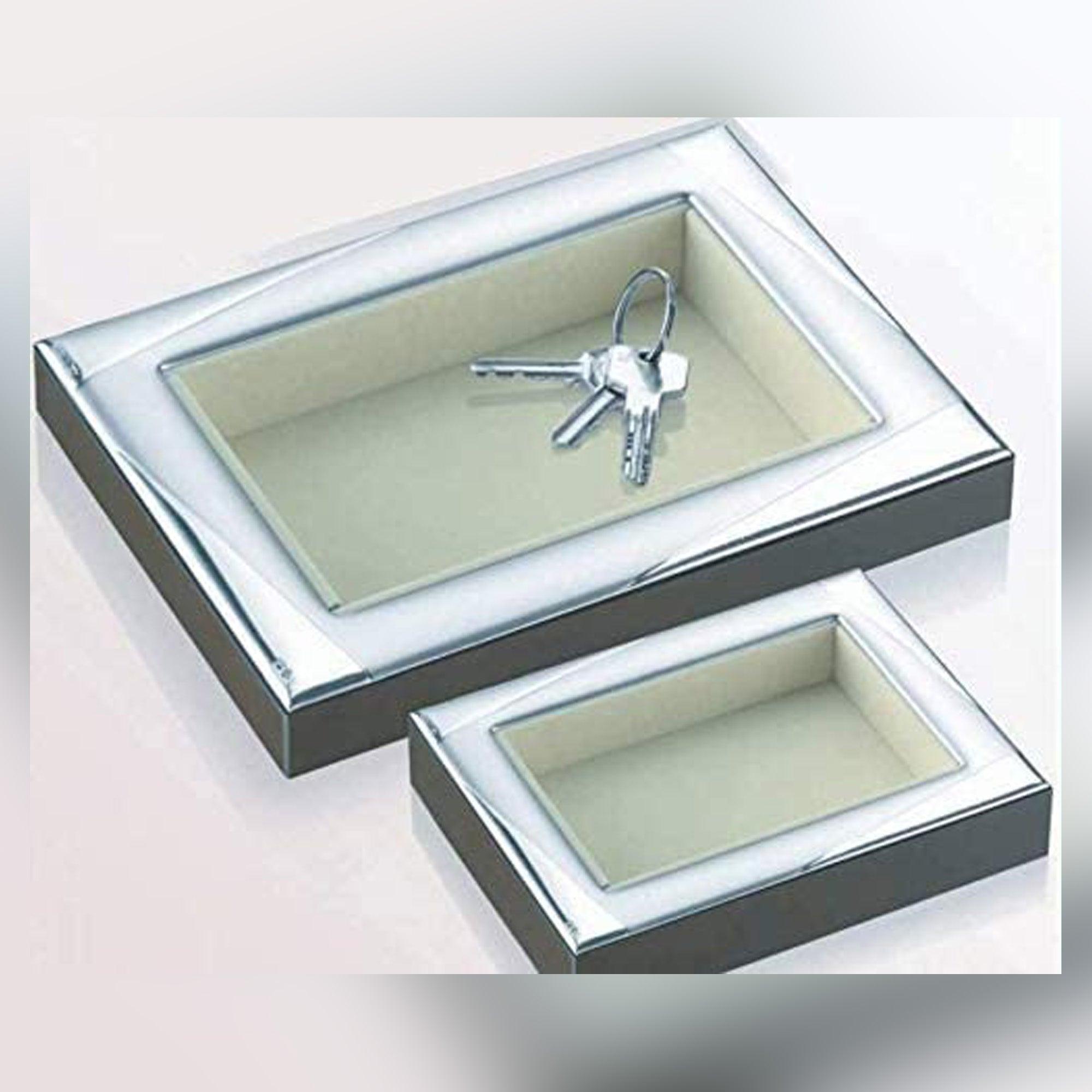 Svuotatasche con Placca Argento Laminato Linea Entre' Svuotatasche e Cofanetti Albalu Bomboniere
