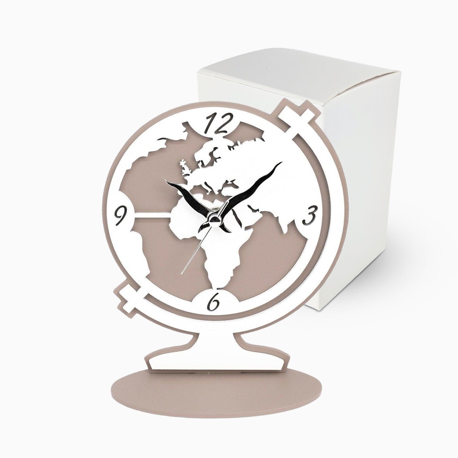 Bomboniera Orologio Mappamondo Tortora a Tema Viaggio